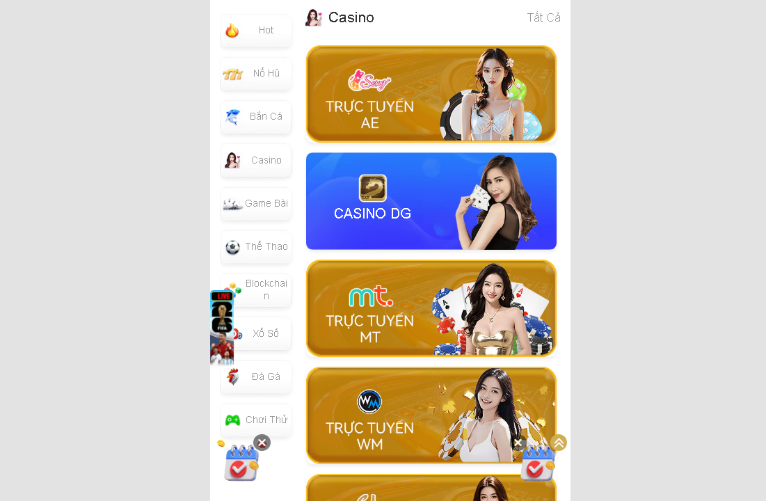Nhà cái AF88 hợp tác cùng nhiều sảnh live casino nổi tiếng